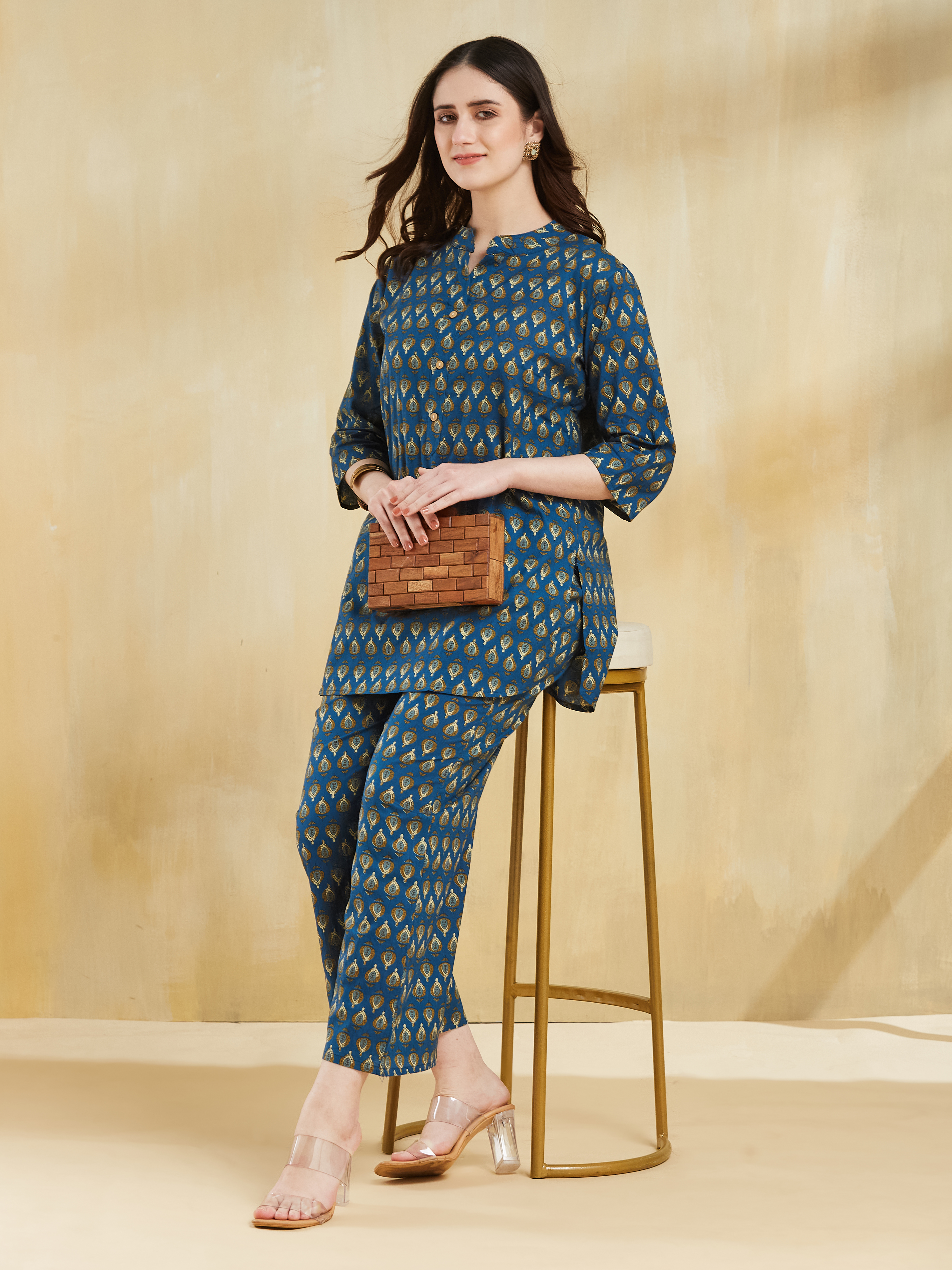 Women's Printed Kurta and Palazzo Set