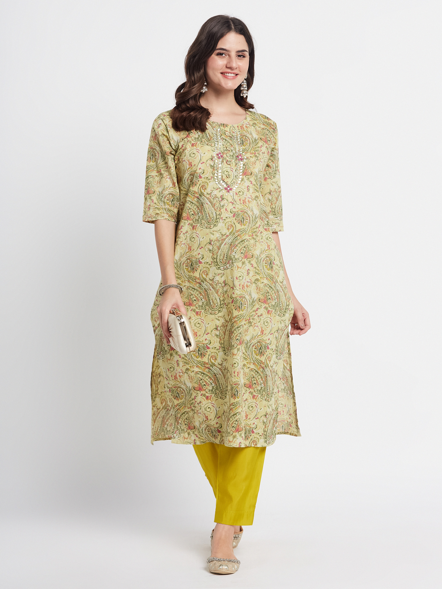 Printed Cotton Kurta Set