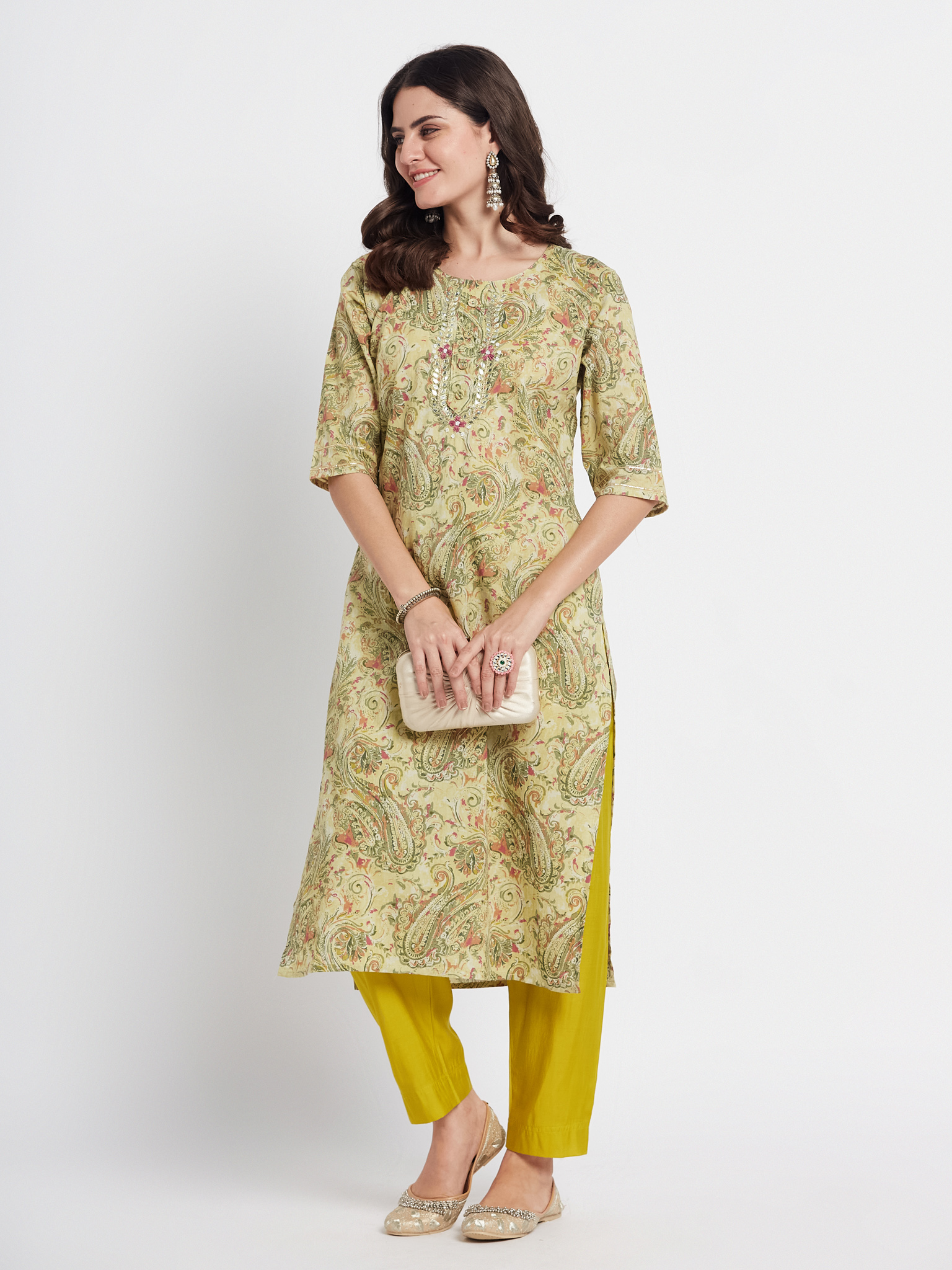 Printed Cotton Kurta Set