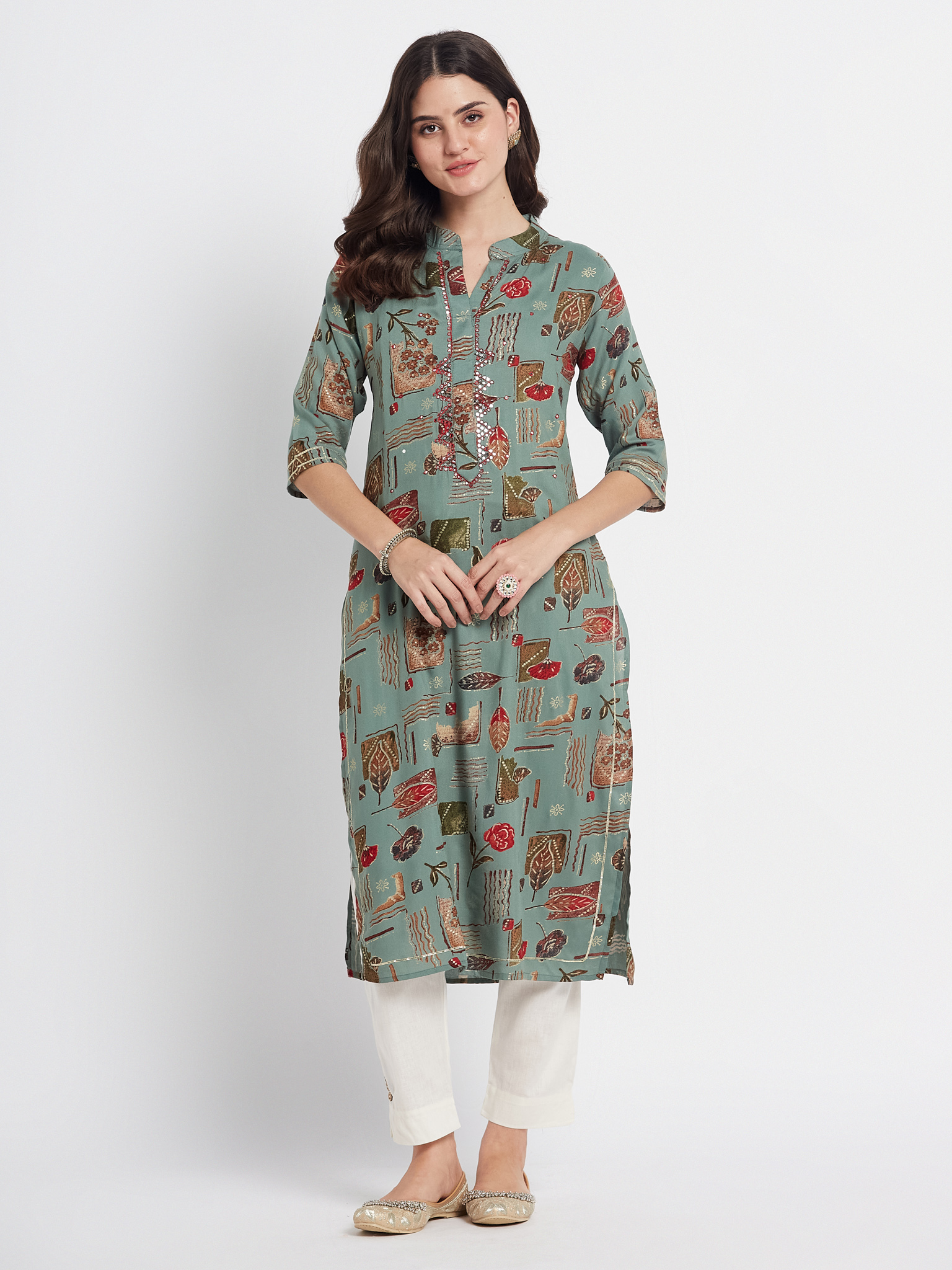 Floral Printed Cotton Kurti