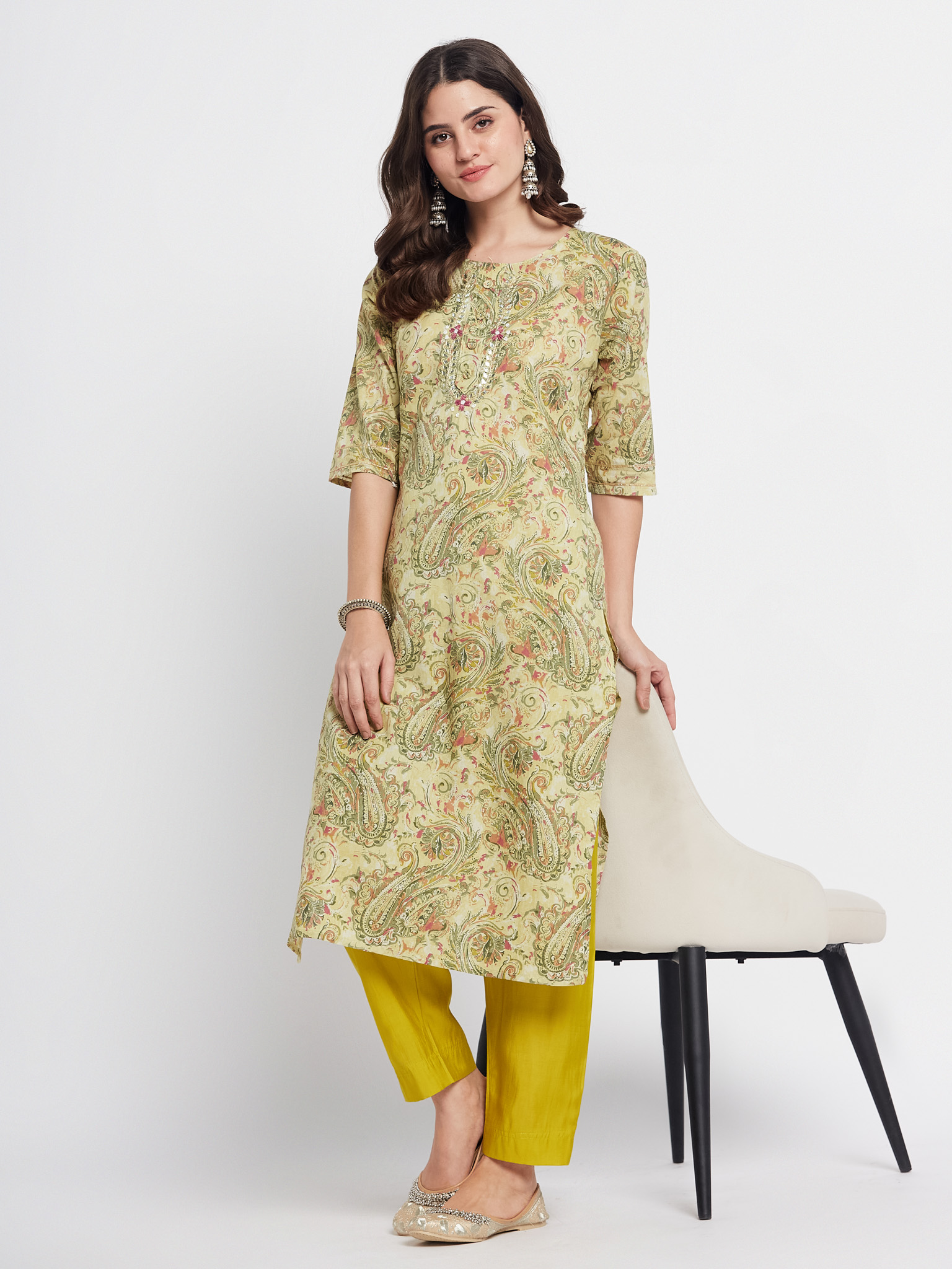 Printed Cotton Kurta Set