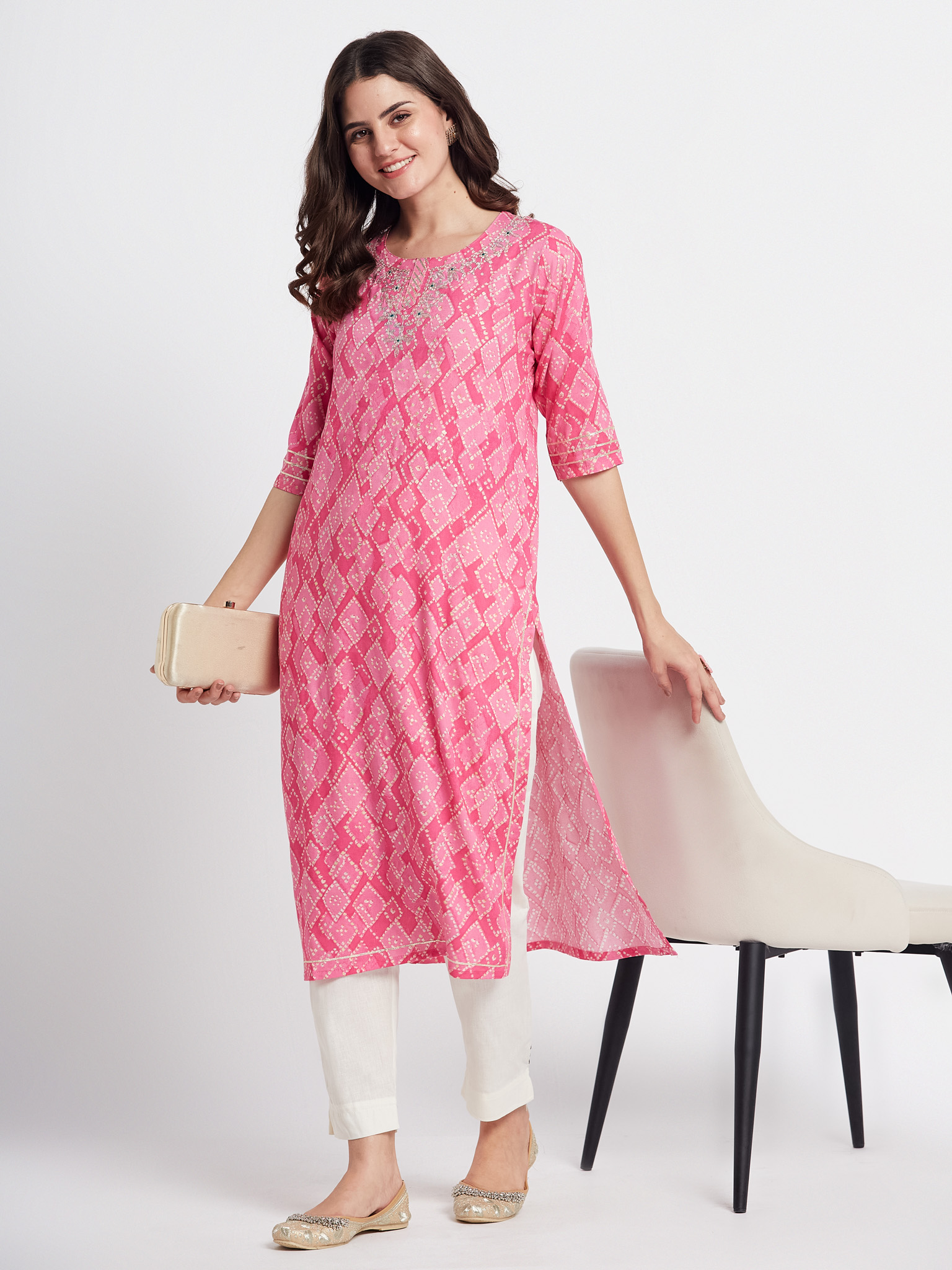Floral Printed Cotton Kurti