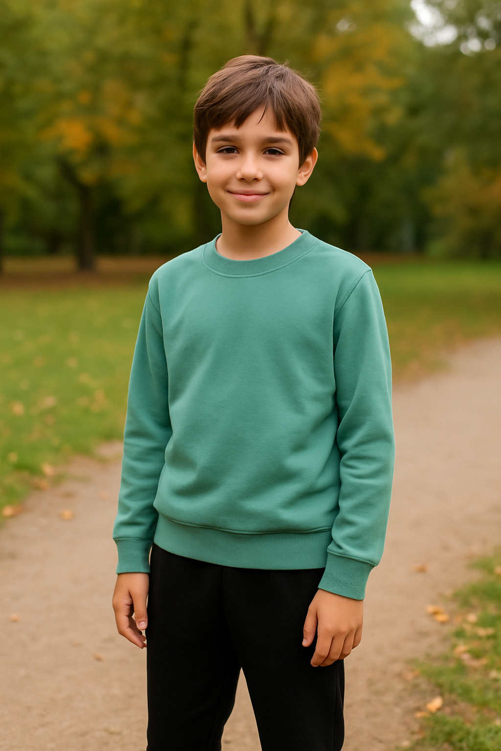 Sweat verde infantil