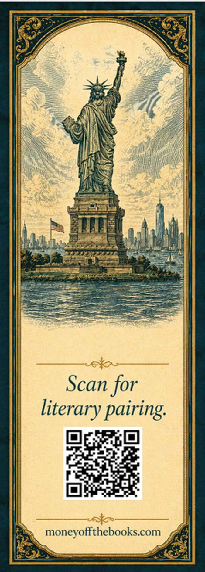 Statue of Liberty Bookmark | Time Traveler’s Library UNESCO Literary Travel Bookmark UNESCO World Heritage inspired bookmark featuring New York Harbor’s iconic symbol of freedom