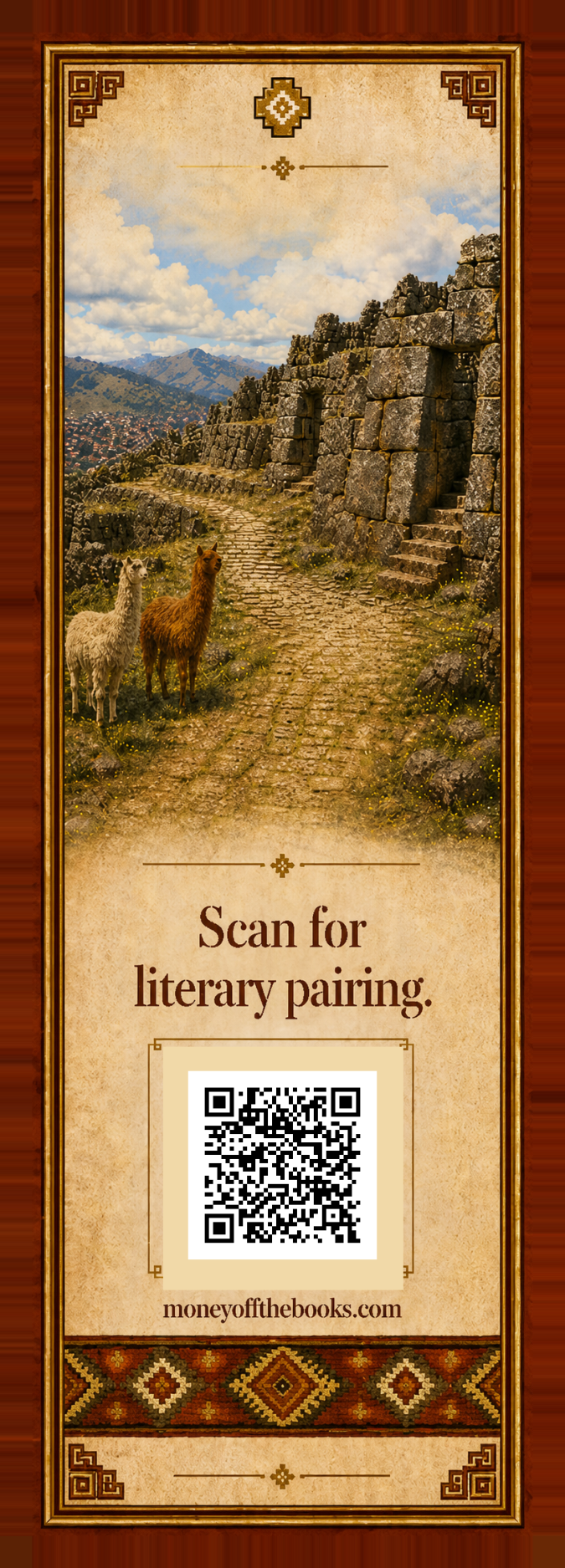 City of Cusco Bookmark | Time Traveler’s Library UNESCO Literary Travel Bookmark