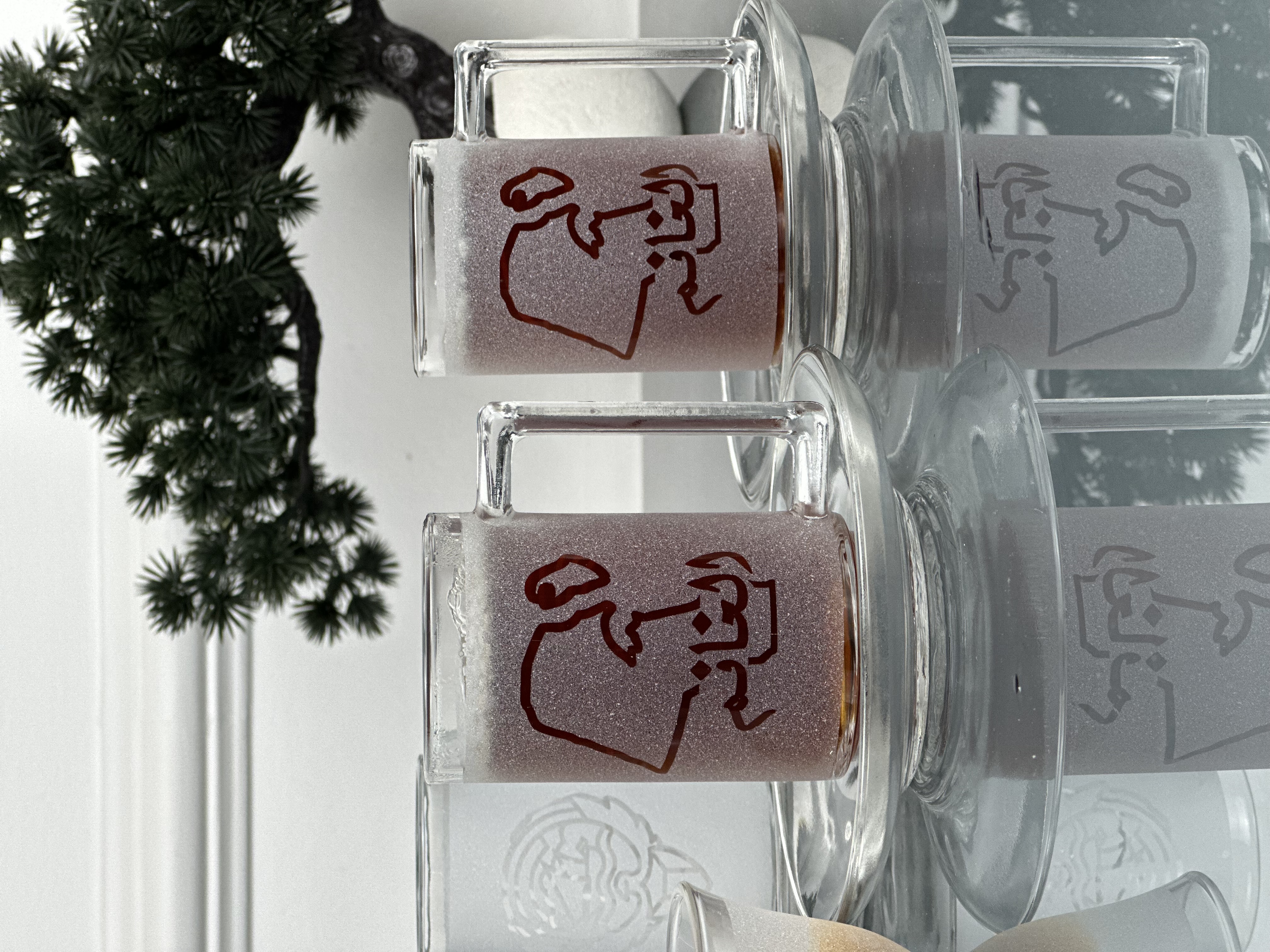 طقم الخريطه زجاج 18 قطعه