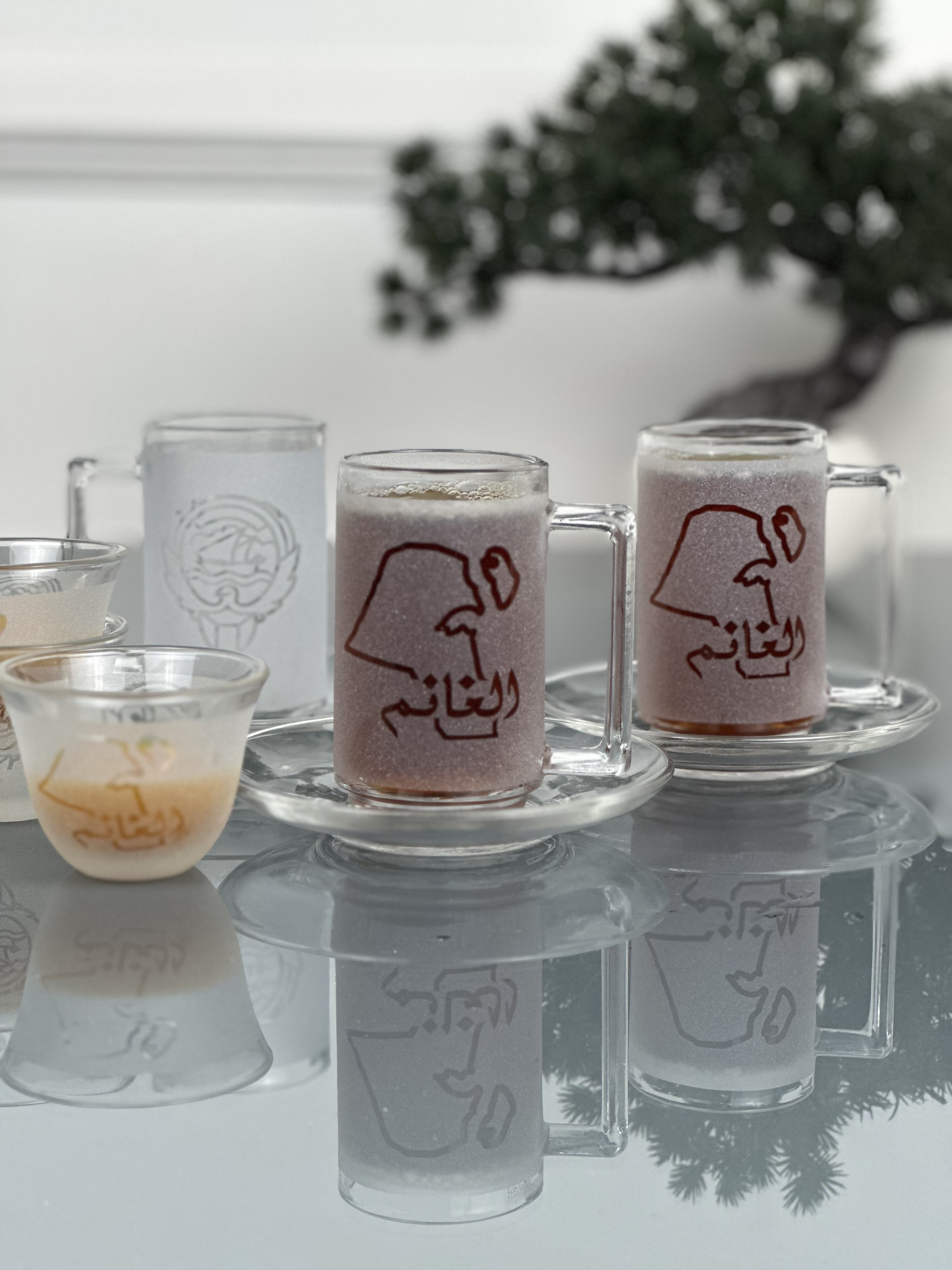 طقم الخريطه زجاج 18 قطعه