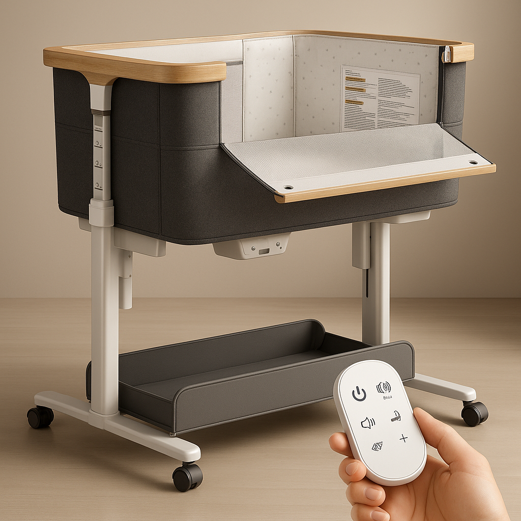 Electric Rocking Baby Bassinet – 3 Motion Auto Sleeper & Bedside Crib for Newborns