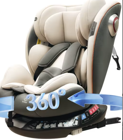 360° Rotating Convertible Car Seat with Base and Isofix latch – Universal Infant to 10-Year Child Safety Seat (Rear & Forward Facing)