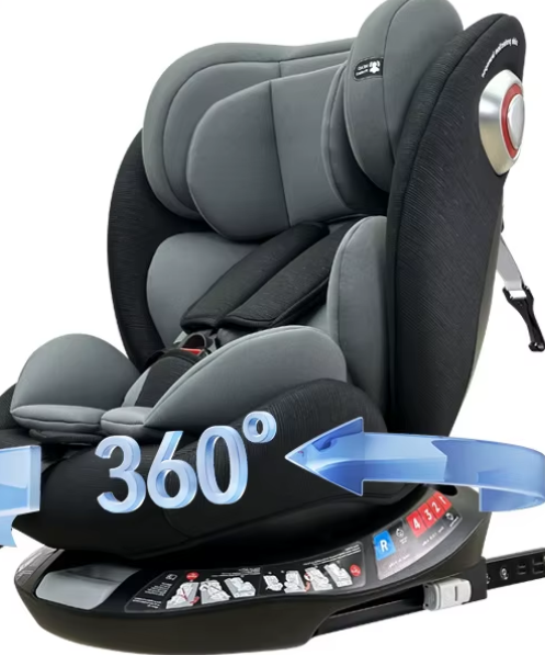 360° Rotating Convertible Car Seat with Base and Isofix latch – Universal Infant to 10-Year Child Safety Seat (Rear & Forward Facing)