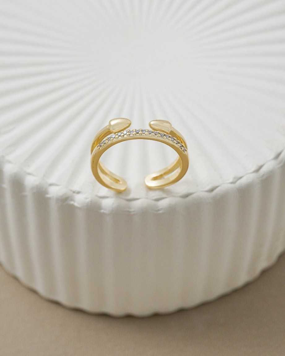 Anillo Puré Energy Ajustable Oro Laminado 18K