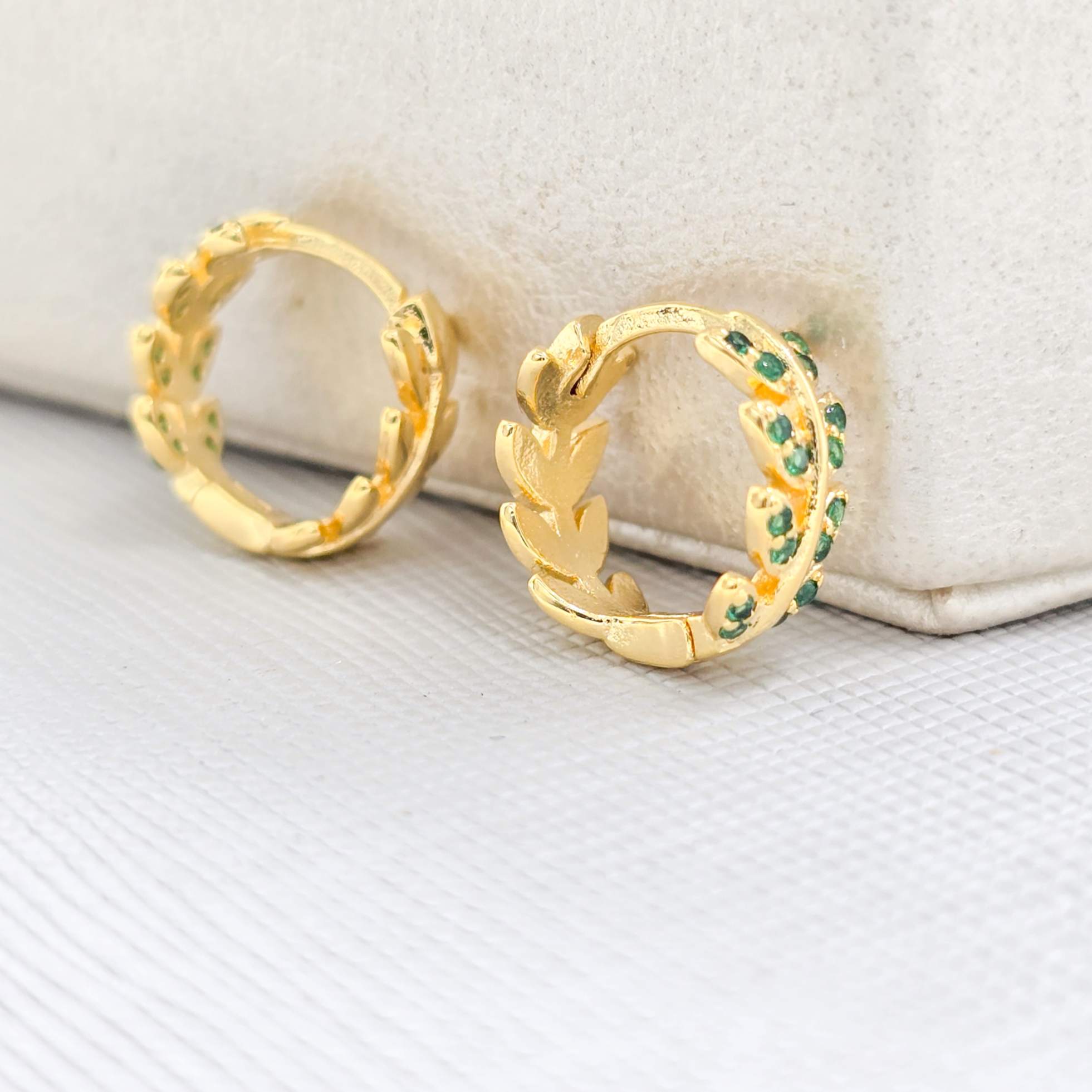Aros Candonga Hoja Real Oro Laminado 18K