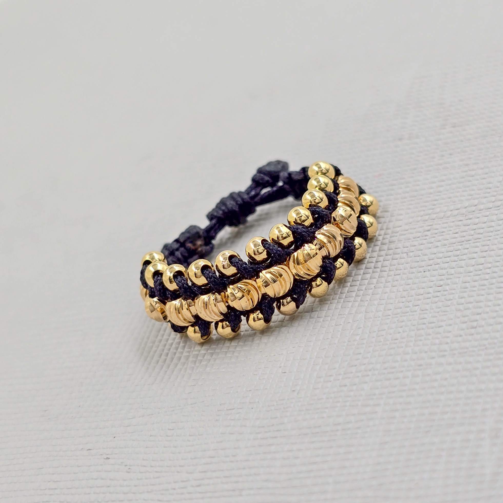 Anillo Tejido Oro Laminado 18K