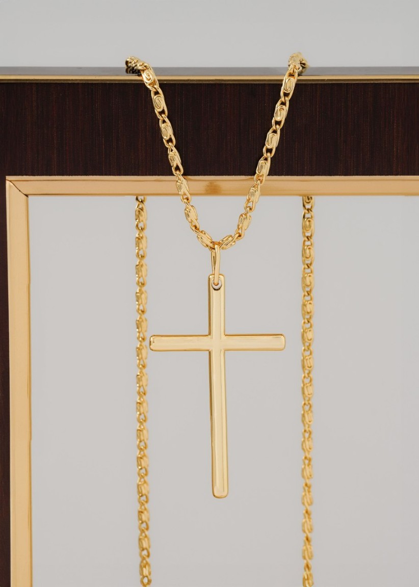 Colgante Cruz Lumen Oro Laminado 18k