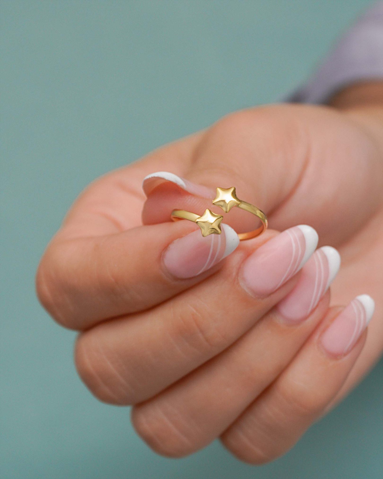 Anillo Stars Ajustable Oro Laminado 18K