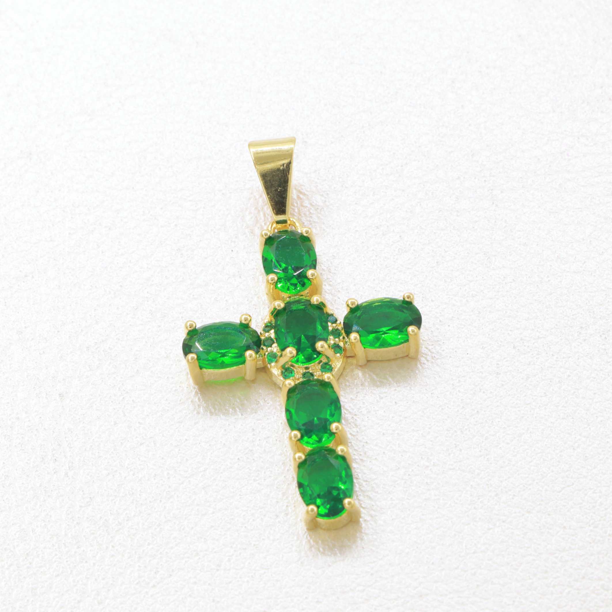 Colgante Cruz Brightness Oro Laminado 18k