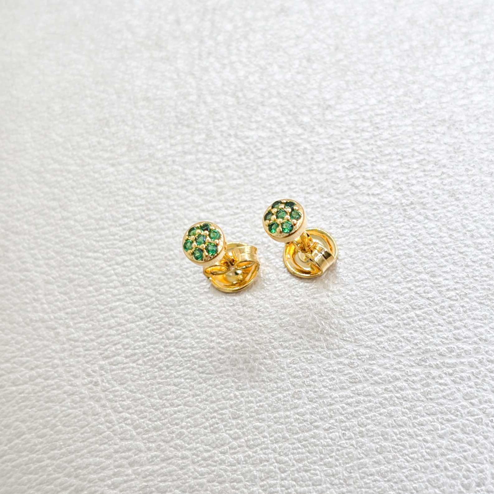 Aros Puntós Verde Oro Laminado 18K