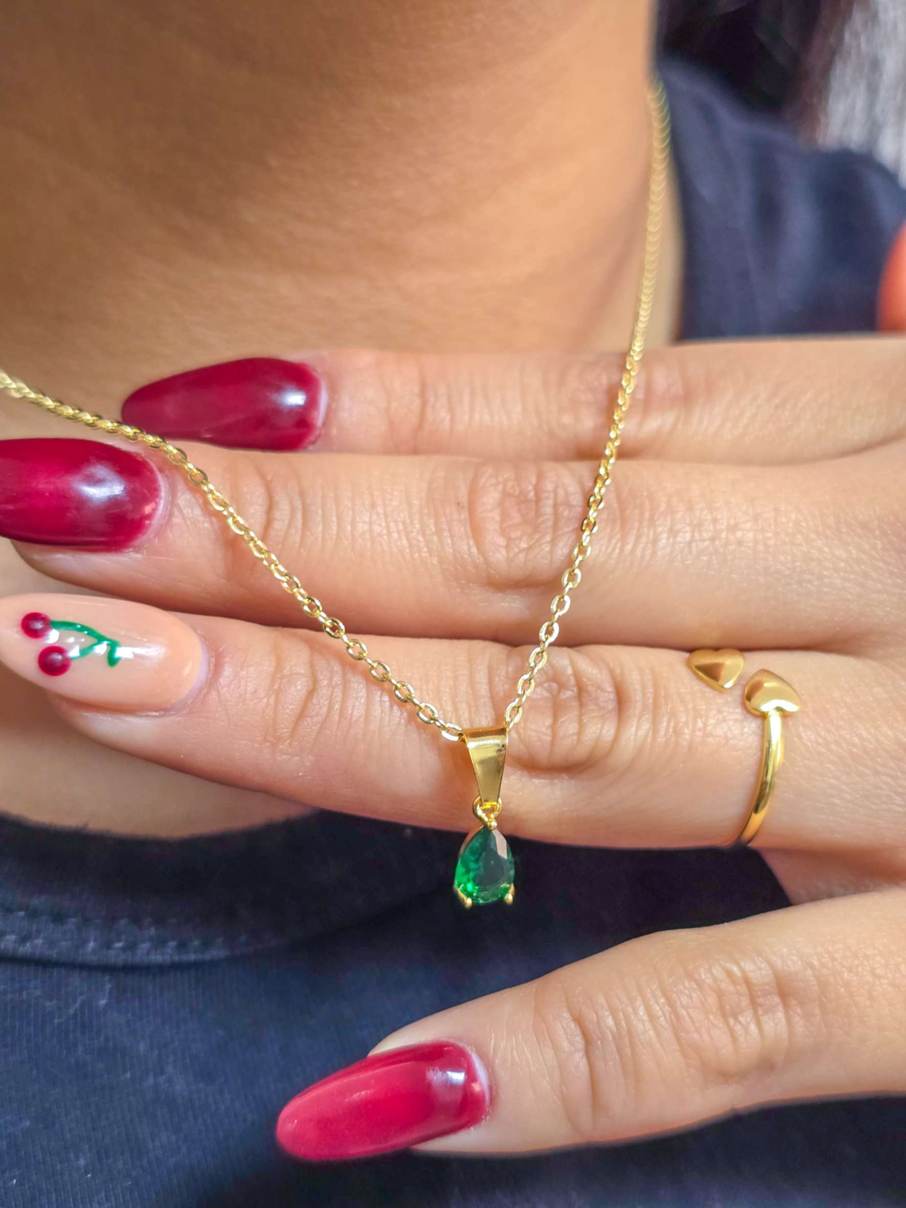 Colgante Gota Only Oro Laminado 18k