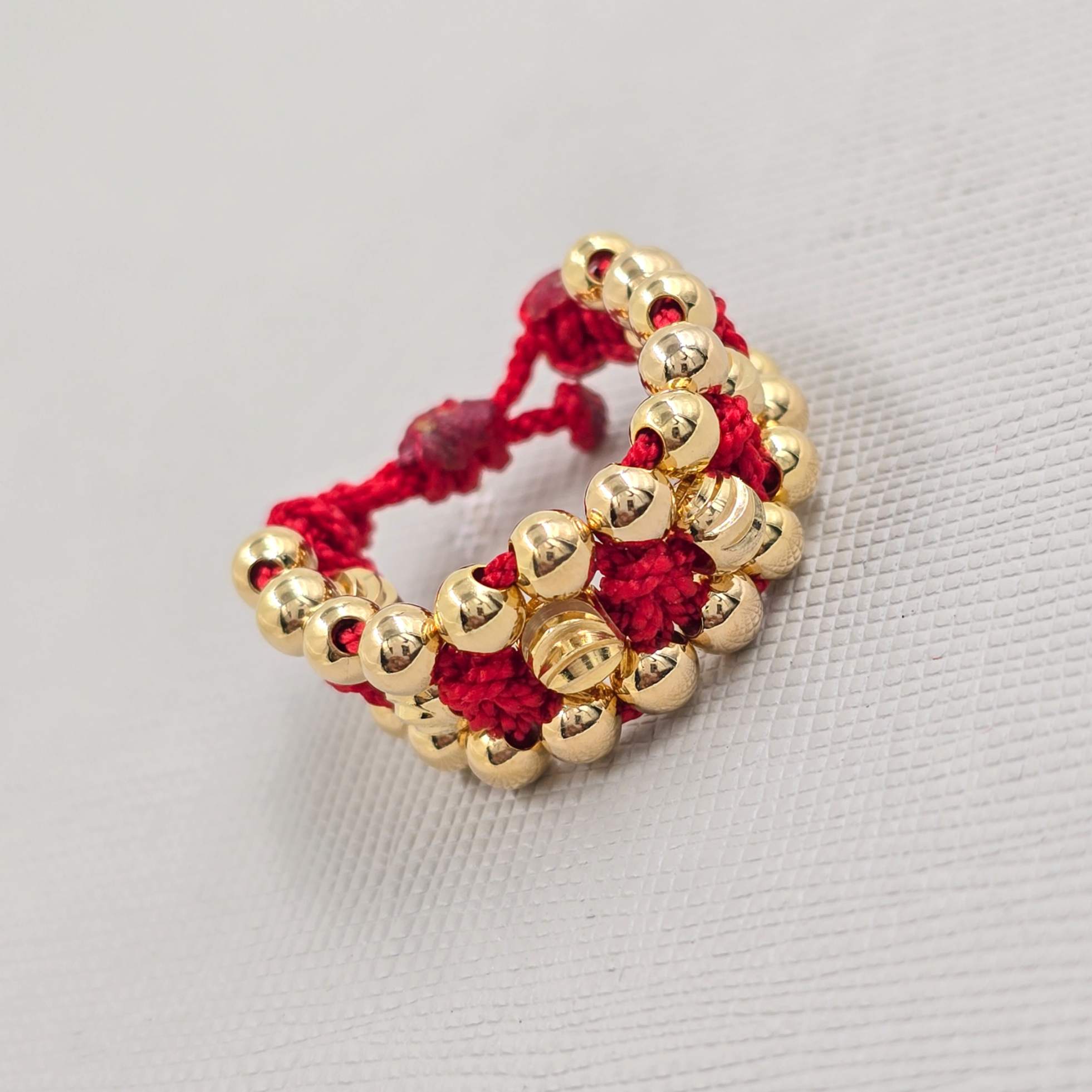 Anillo Tejido Oro Laminado 18K