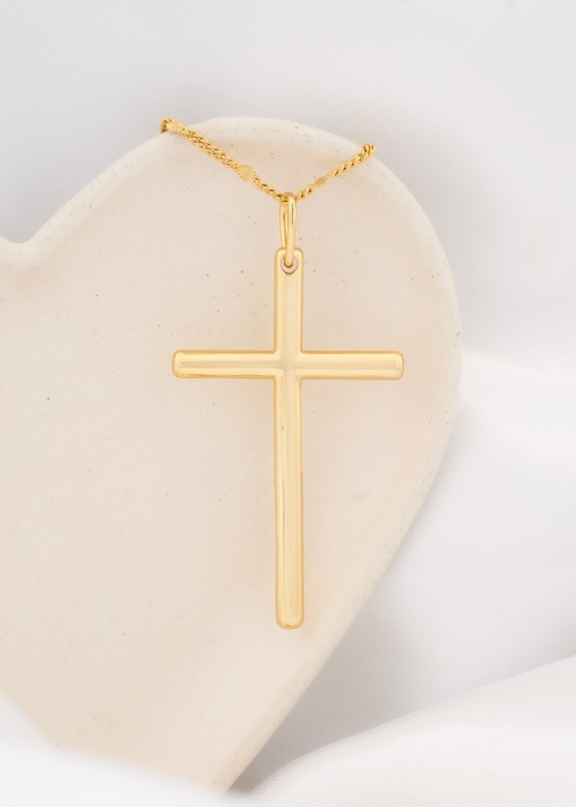 Colgante Cruz Lumen Oro Laminado 18k