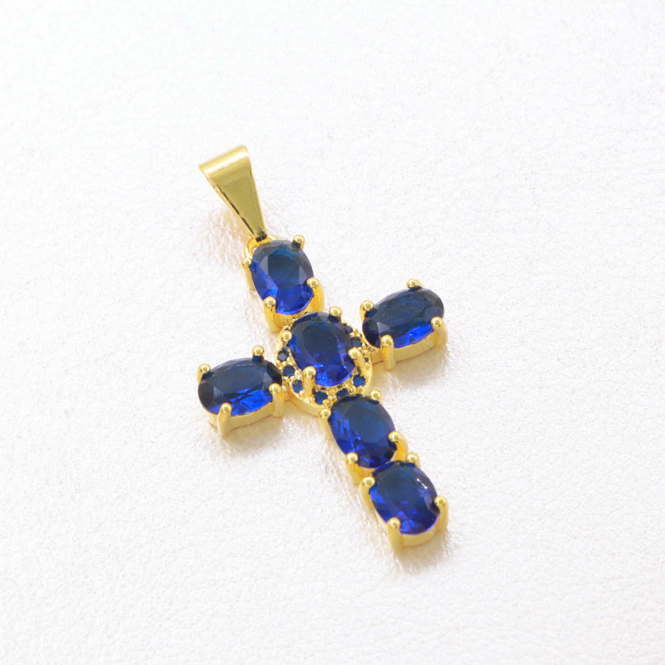Colgante Cruz Brightness Oro Laminado 18k