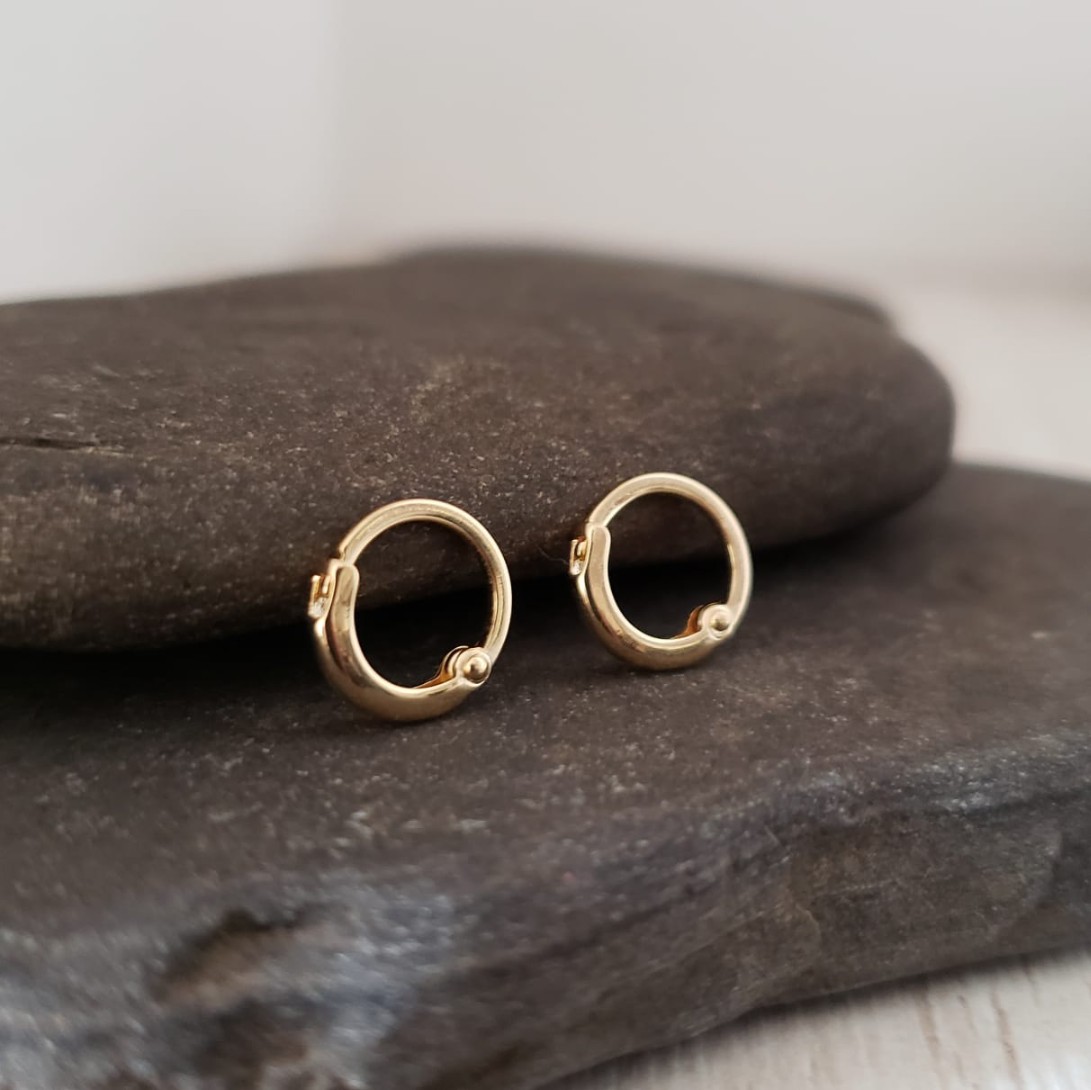 Aros Candonga Baby Oro Laminado 18K