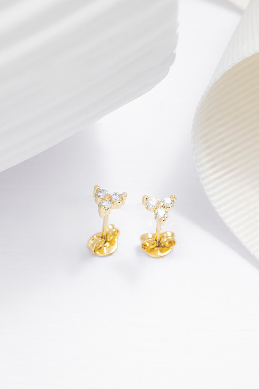 Aros Flower Oro Laminado 18K