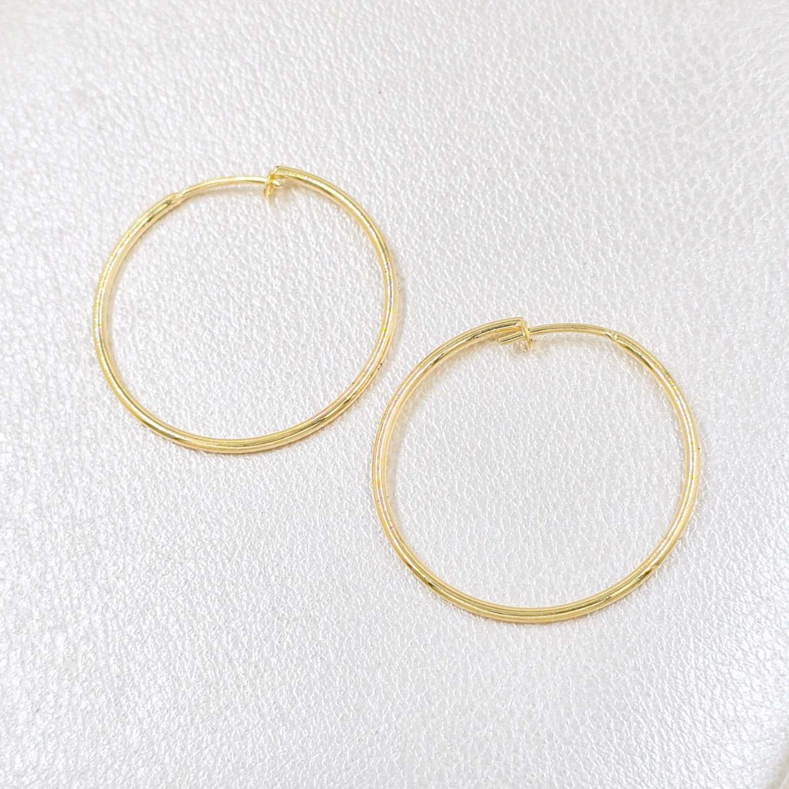Aros Candonga Lisa Oro Laminado 18K