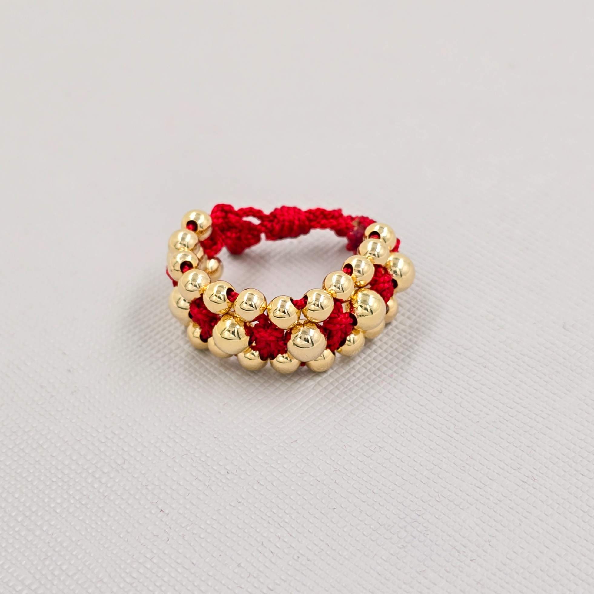 Anillo Tejido Oro Laminado 18K