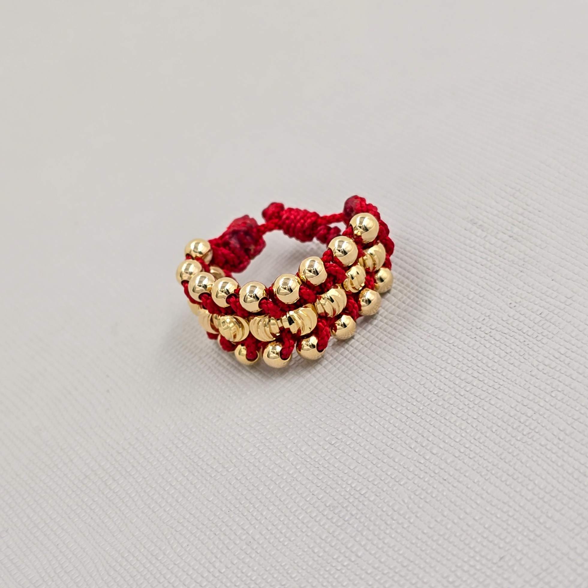 Anillo Tejido Oro Laminado 18K