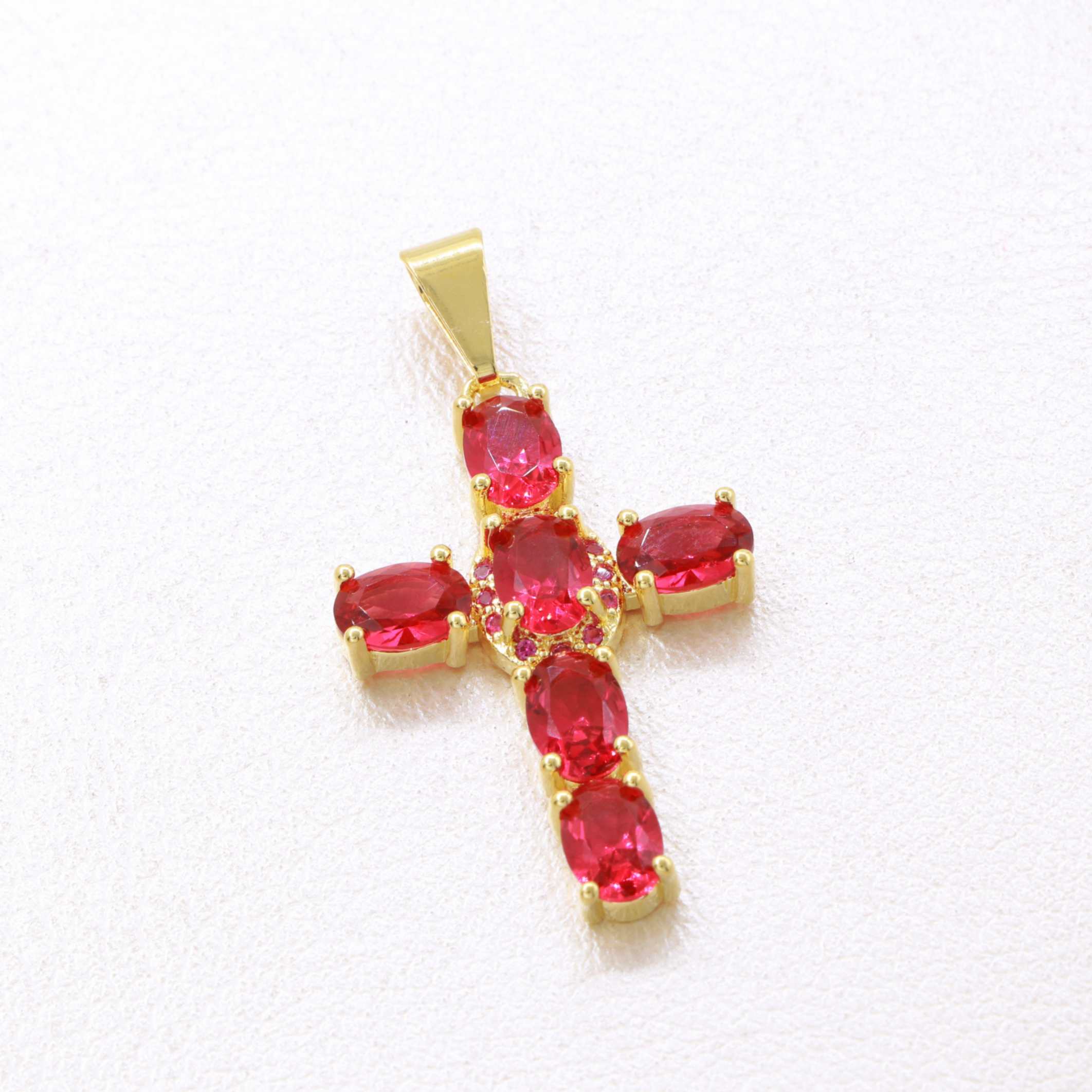 Colgante Cruz Brightness Oro Laminado 18k
