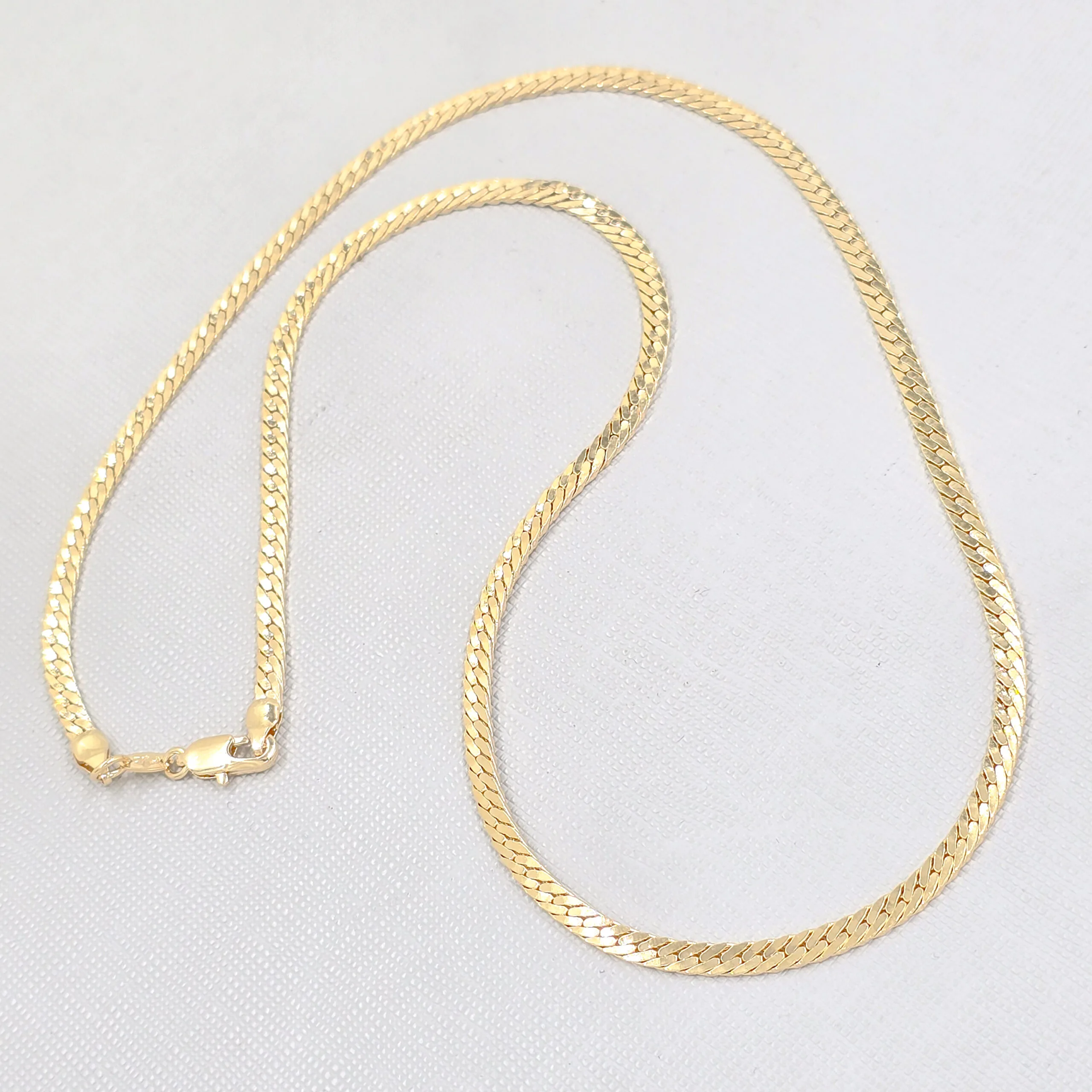 Cadena Tejido Serpiente Oro Laminado 18k