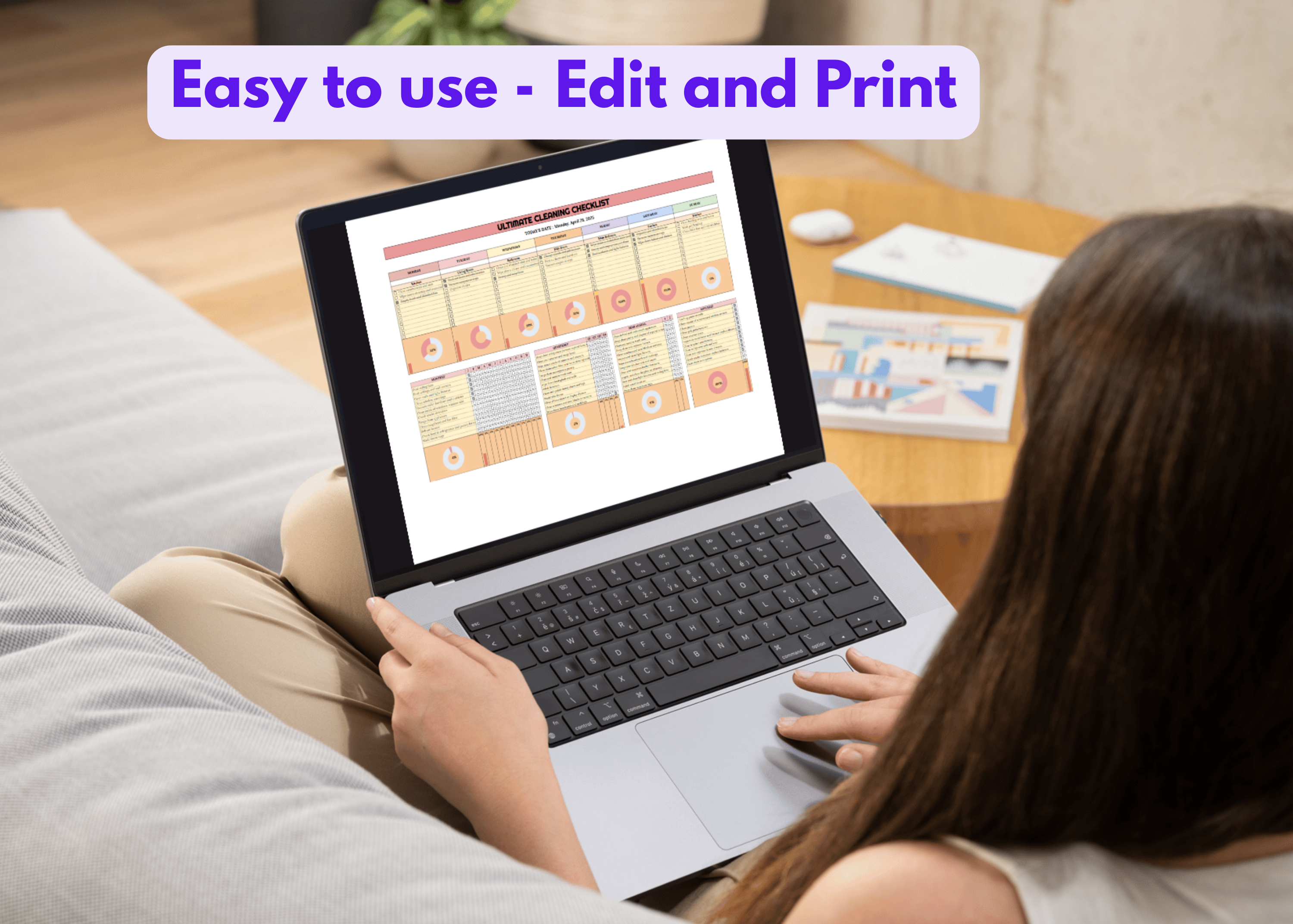 Ultimate Cleaning Checklist Editable Google Docs | Home & Office Deep Cleaning Organizer To-Do List Printable