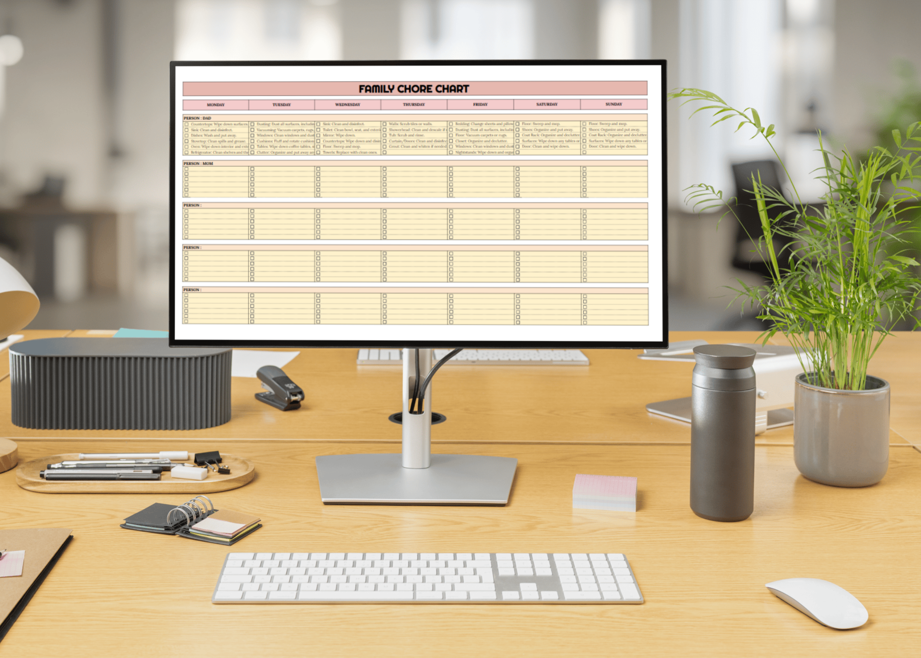 Ultimate Cleaning Checklist Editable Google Docs | Home & Office Deep Cleaning Organizer To-Do List Printable