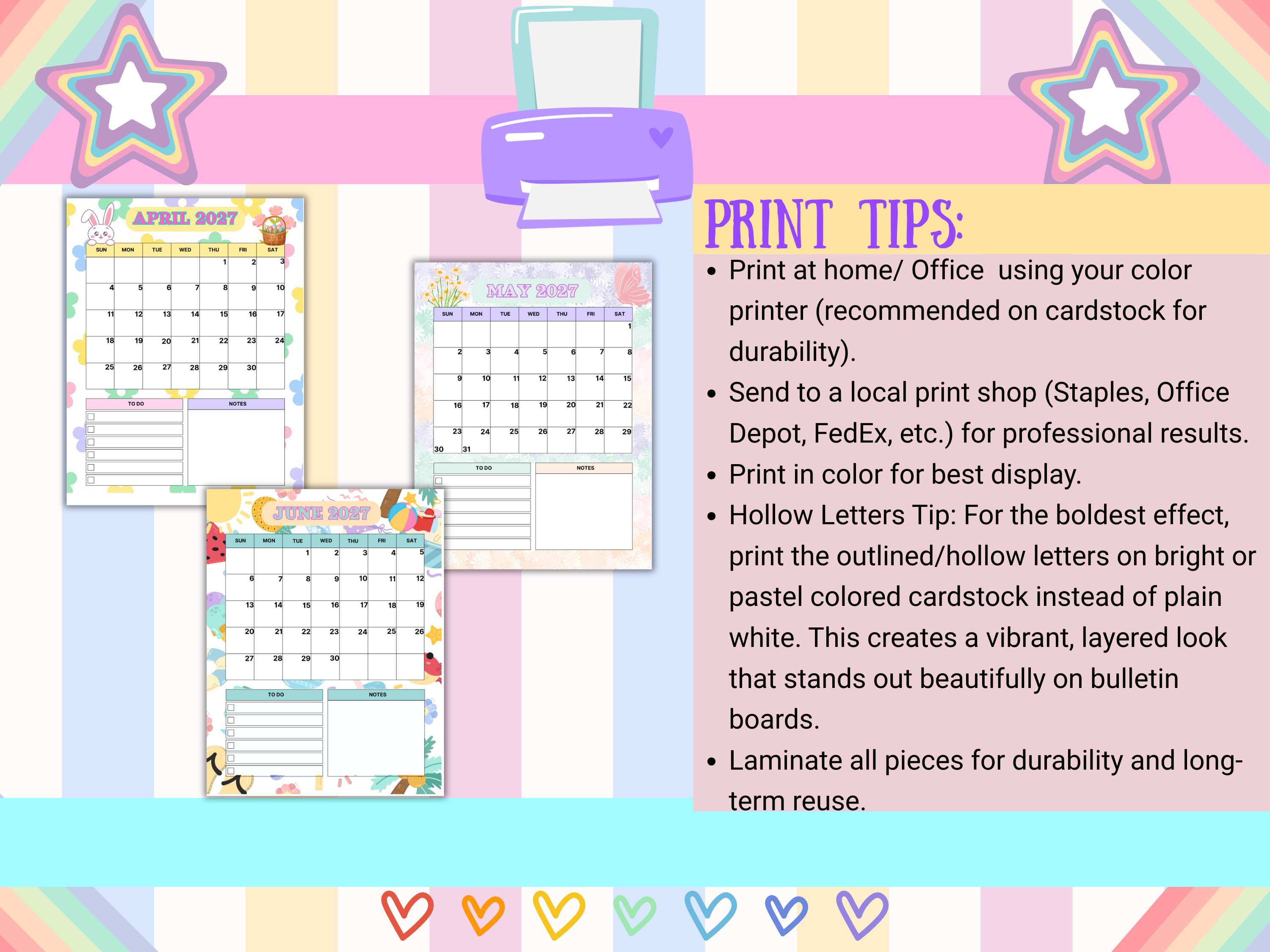 Academic Year Calendar 2026-2027 | School Year at a Glance Planner | Teacher Student Monthly Calendar | Birthday Tracker Canva Template