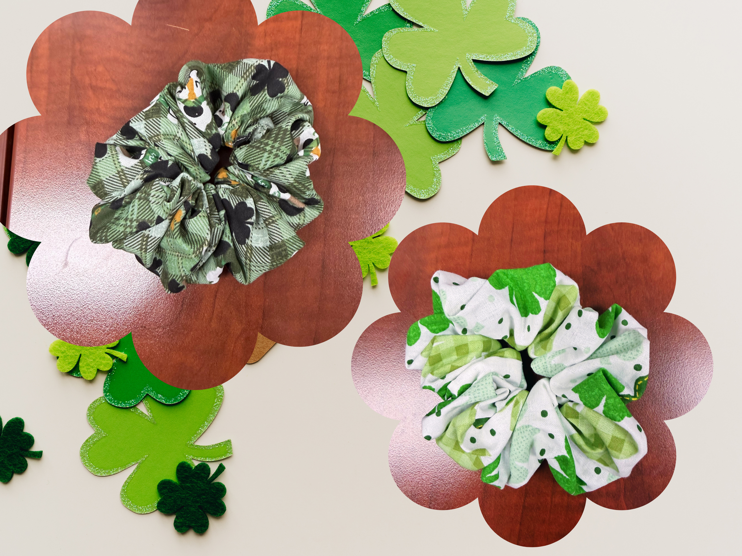 St Patricks Day Scrunchies: 3 pack 