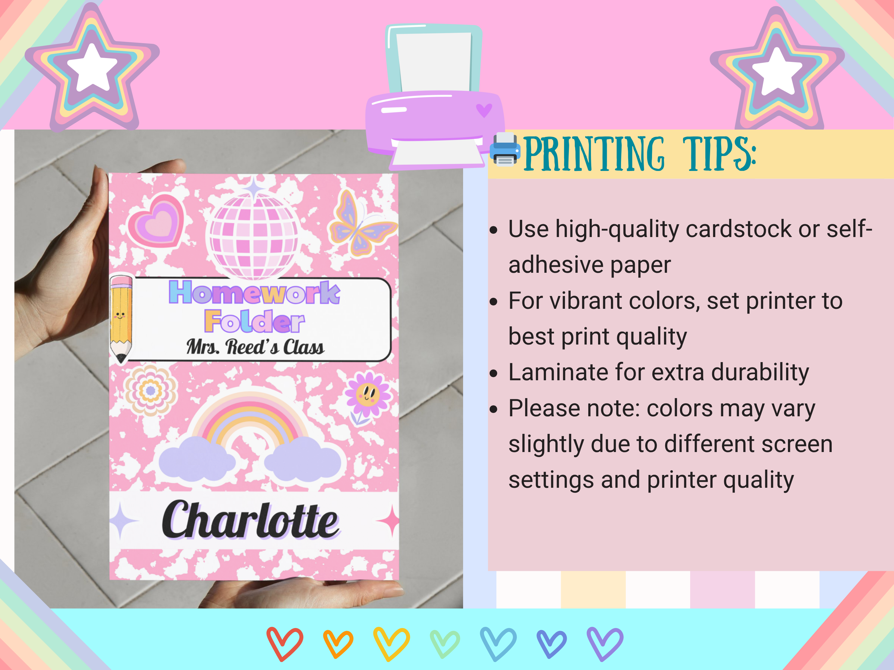 Retro Groovy Composition Binder Covers | Editable Canva Templates for Teachers & Students | Printable Folder Covers | Back to School Decor