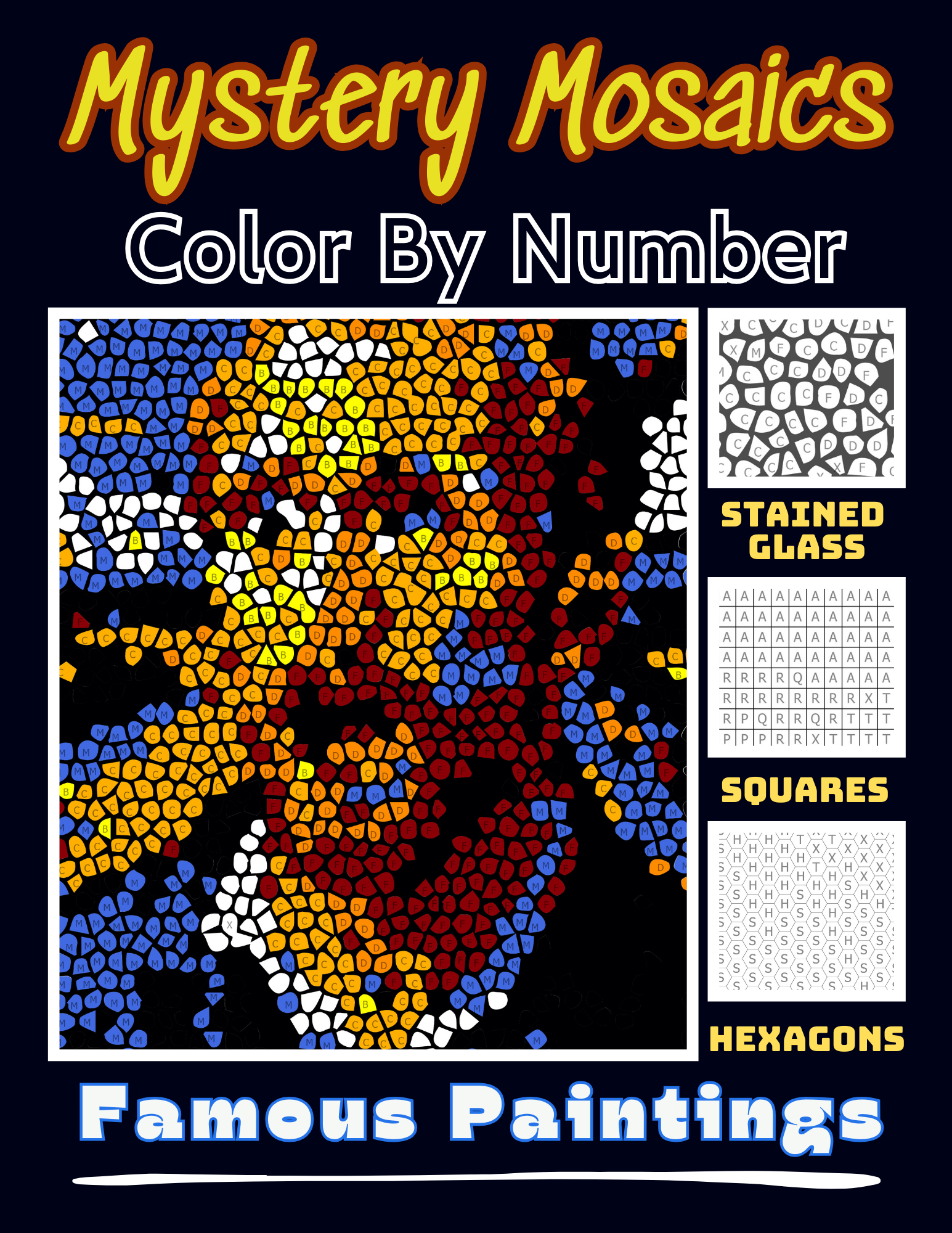 Mystery Mosaics Color By Number Famous Paintings