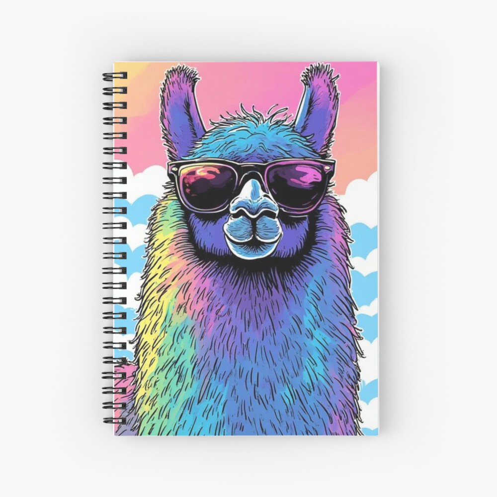 Cloudy with A Chance of Llama Spiral Notebook / Hardcover Journal
