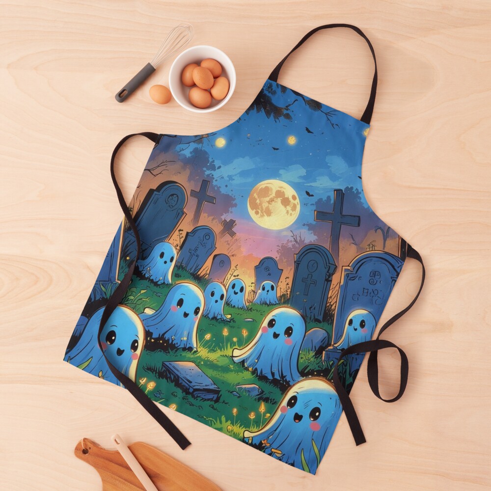 Boo-tiful Graveyard Buddies Halloween Apron