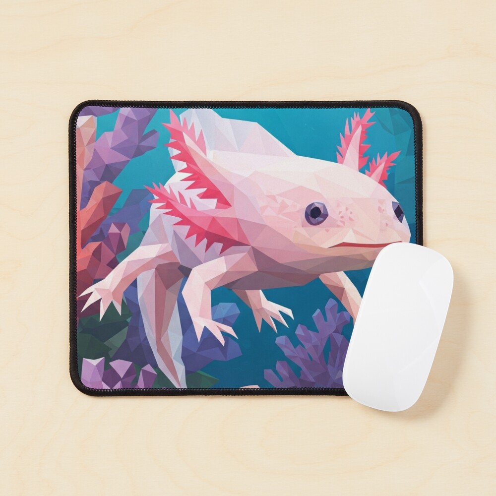 Geometric Axolotl Mouse Pad