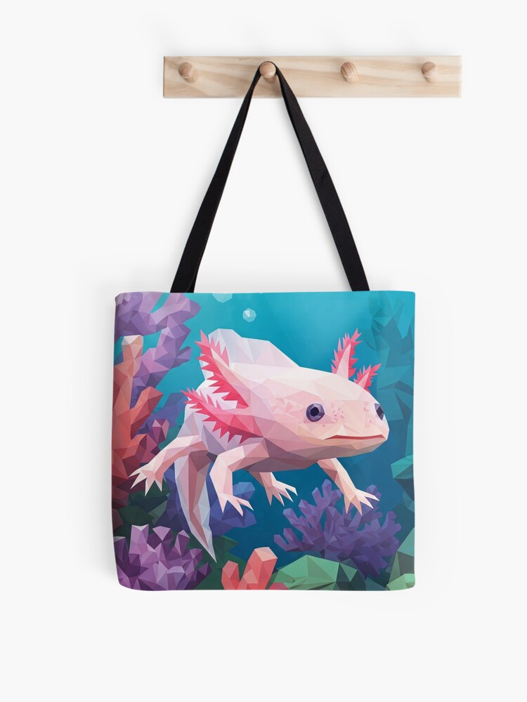 Geometric Axolotl Tote Bag