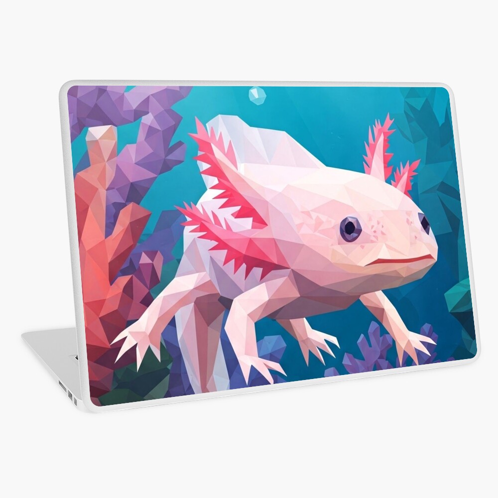 Geometric Axolotl Laptop Skin