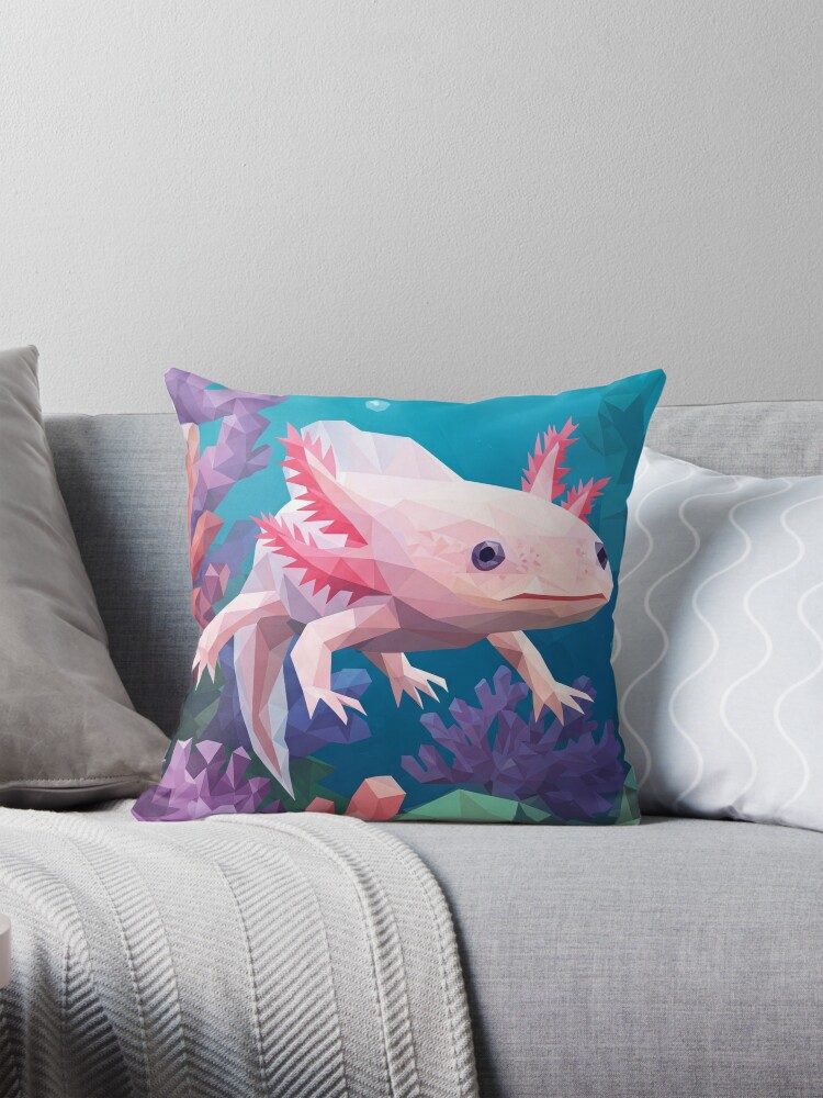 Geometric Axolotl Pillow
