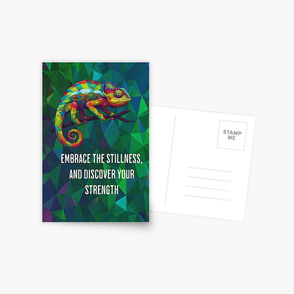 Geometric Chameleon Postcard