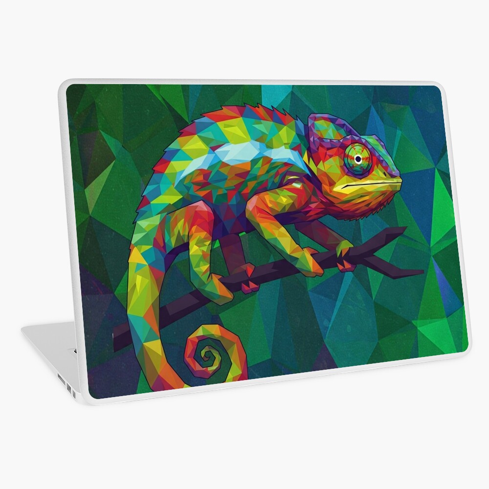 Geometric Chameleon Laptop Skin
