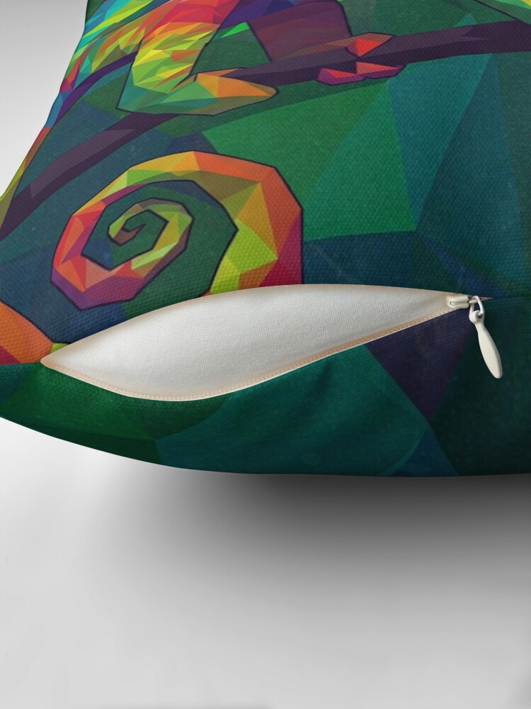 Geometric Chameleon Pillow