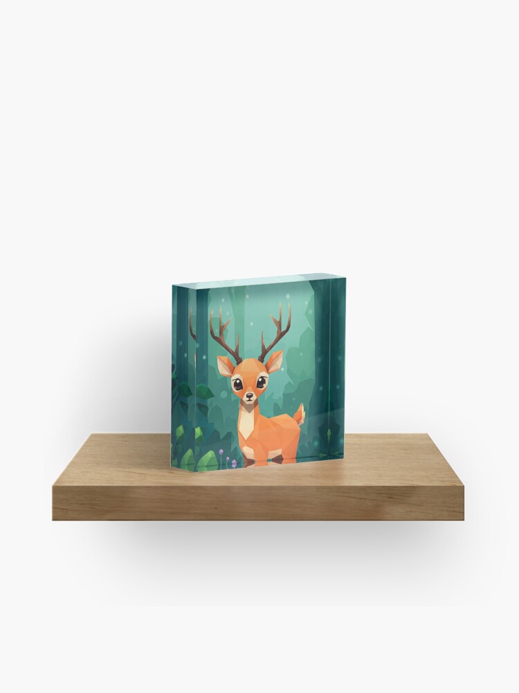 Geometric Deer Acrylic block