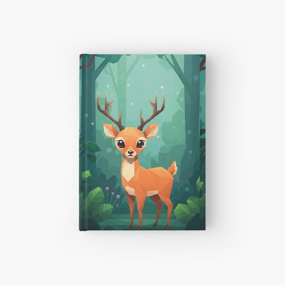 Geometric Deer Notebook / Hardcover Journal 