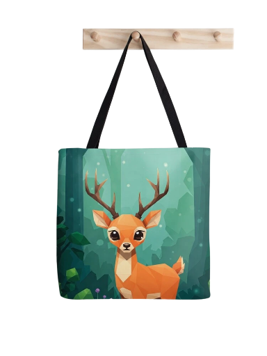 Geometric Deer Tote Bag